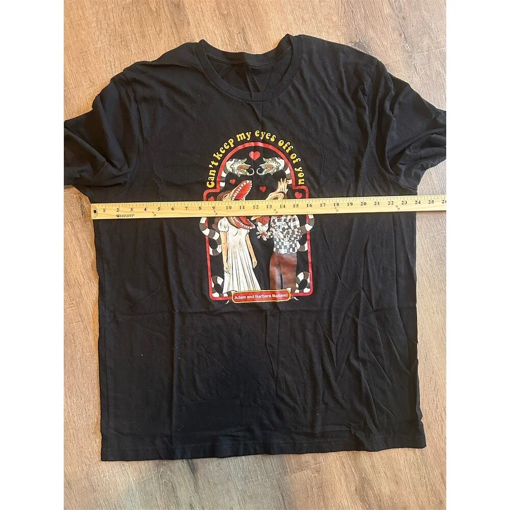 Adam & Barbara Maitland Graphic T-Shirt Halloween Bettlejuice Black Unisex Size